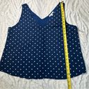 Nine Britton  XL Navy White Polka Dot Double VNeck Top Maternity Business Casual Photo 7