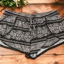 Just Be  Dark Blue Super Soft Boho Tassel Drawstring Shorts Size XL Photo 8