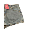 Edikted  Cut-Off Shorts Womens Size S Blue Washed Denim Bows Summer Casual NWT Photo 3