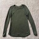 Lululemon  Womens Sweater Green Sunshine Coast Long Sleeve Cashmere Pullover Sz 6 Photo 0