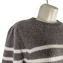 360 Cashmere  Laurel Cashmere Striped Sweater Puff Shoulder Size S Photo 4