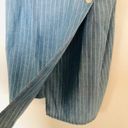 Topshop  Blue Jean Pin Stripe Fold Over Pearl Button Dress- Size 8 Photo 5