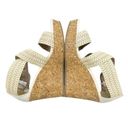 BKE Buckle  Sole Reid Cream & Cork Platform Woven Strap Sandals Women’s Size 8.5 Photo 12