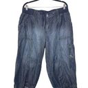 Lane Bryant  Cargo Capri Jeans Pants Womens 16 Blue Gorpcore Photo 0