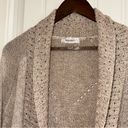 Dress Barn  light tan knit open front cardigan sweater women, M Photo 2