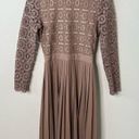 Krass&co Ivy City  Arabella Mauve Lace Dress Midi Pleated Lined Modest Women's Size S Photo 0