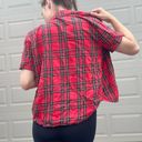 Victoria's Secret Victoria’s Secret Soft Plaid Flannel Short Sleeve Button Down Loungewear Top Photo 1