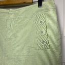 Lilly Pulitzer | Courtland Seersucker Striped Mini Skirt in Green White Sz 6 Photo 3