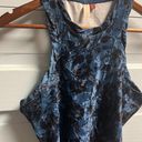 Pilcro NWT XS  Blue Motif Velveteen Racerback Tank Photo 8