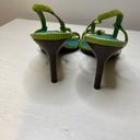 Lauren Ralph Lauren Vintage Reptile Green Sling Back Heeled Sandals sz 6 Photo 6