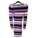 Tommy Hilfiger  Womens Ribbed Knit Striped Sweater Dress White Red Blue Size XS Photo 1