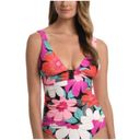 La Blanca New!  Over the Shoulder Knot Swim Floral print Tankini Photo 0