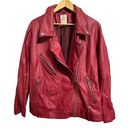 Free People  We The Free Jealousy Leather Moto red Jacket size Small Photo 0