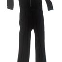 Krass&co NY &  S 3/4 Sleeve Zipper Front Pant Suit Jumper Black Viscose Stretchy Photo 2