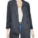 Diane Von Furstenberg  DVF Women’s 0 Dark Gray Cotton Wool Button Up Coat Jacket Photo 0