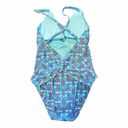 Bleu Rod Beattie  One Piece St. Tropez Swimsuit Halter Criss Cross Back Blue 10 Photo 3