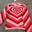 Pink heart sweater Size L Photo 0