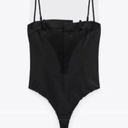 ZARA NWT  Woman Waistband Effect Black Top Bodysuit Size M Photo 1