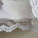 Francesca’s Cute Romper off Shoulder Lace Crochet Shorts size Small White Photo 4