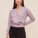 ASTR Women's  the Label Lilac Pleated Wrap SWEATER Size XS Photo 2