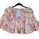 Hill House  The Paz Skirt Mini Candy Kaleidoscope Pink Ruffle M Photo 0