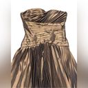 Halston Heritage  Strapless Bronze  Cocktail Dress Dress SIZE 4 Photo 3