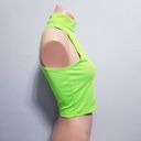 Vintage 90's 2000's Y2K neon green club MTV crop top shirt retro MEDIUM Yellow Photo 1