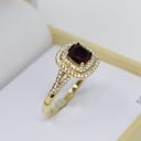 Charter Club  Gold Plated Pave Square Garnet 9 Photo 0