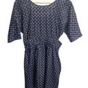 Xhilaration  Women's M Heart Printed 1/2 Sleeve Pocketed Dress Navy Blue Pockets Photo 0