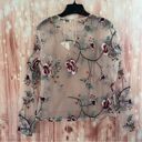 Endless Rose  Embroidered Floral Mesh Top Photo 7