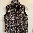 Pink Lily Pink Lilly Leopard print puffer vest size small Photo 0