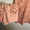 Adrianna Papell  Lace Front Sweatshirt Warm Blush Photo 8