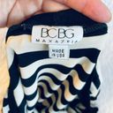 BCBG MaxAzria 90’s Black & Cream stripe short sleeve crop top Photo 1