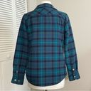 Eddie Bauer  Flannel Fleece Lined Snap Jacket Shacket S Small Plaid Photo 2