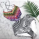 PilyQ  African Rays Embroidered Zebra One Piece Photo 2