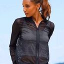 Victoria's Secret Sport All Over Mesh Bomber Jacket Black Sz S Photo 0