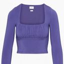 Wilfred Free Artizia  Orbit Long Sleeve Purple Crop Top Medium Photo 1