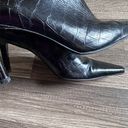 Lauren Ralph Lauren Crocodile heeled boots size 8.5 Black Photo 10