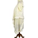 Miss Me Ivory Fringed Crochet Lace Boho Open Front Vest Cover Up Medium Photo 1