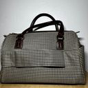 London Fog  Chelsea Carry On Satchel Tote Bag Houndstooth Beige Tan 16-inch Photo 2