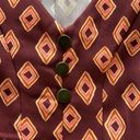 Modcloth  Maroon Sleeveless Blouse Sz Large #1726 Photo 2