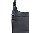 Butter Soft Vintage Purse Black  Leather Bucket Shoulder Bag Multi Pocket Zipper Photo 1