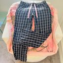 Victoria's Secret y2k victoria’s secret black plaid pink silk ribbon pajama pants  Photo 1