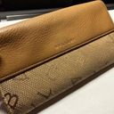 Bvlgari Brown/Beige Mania Canvas and Leather Double Flap Long Wallet Photo 4