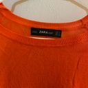 ZARA Knit Orange Long Sleeve Photo 2