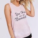 Spiritual Gangster  You Had Me At Namaste YogaTank Pink- Size XS Photo 0