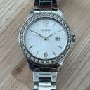 Seiko  Ladies Watch Crystals Stainless Bracelet Dial Hands Date Window Photo 4