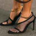 Bottega Veneta  Stretch Chain Ankle Strap Nappa Leather Heel Mesh Pumps Size 37.5 Photo 13