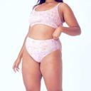 Cotton On  curve high waisted bikini bottom dye scattered pink size 14 Photo 0