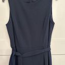 Tommy Hilfiger  Navy Tie-waist Sleeveless Crew Neck Wide Leg Cropped Jumpsuit 10 Photo 3